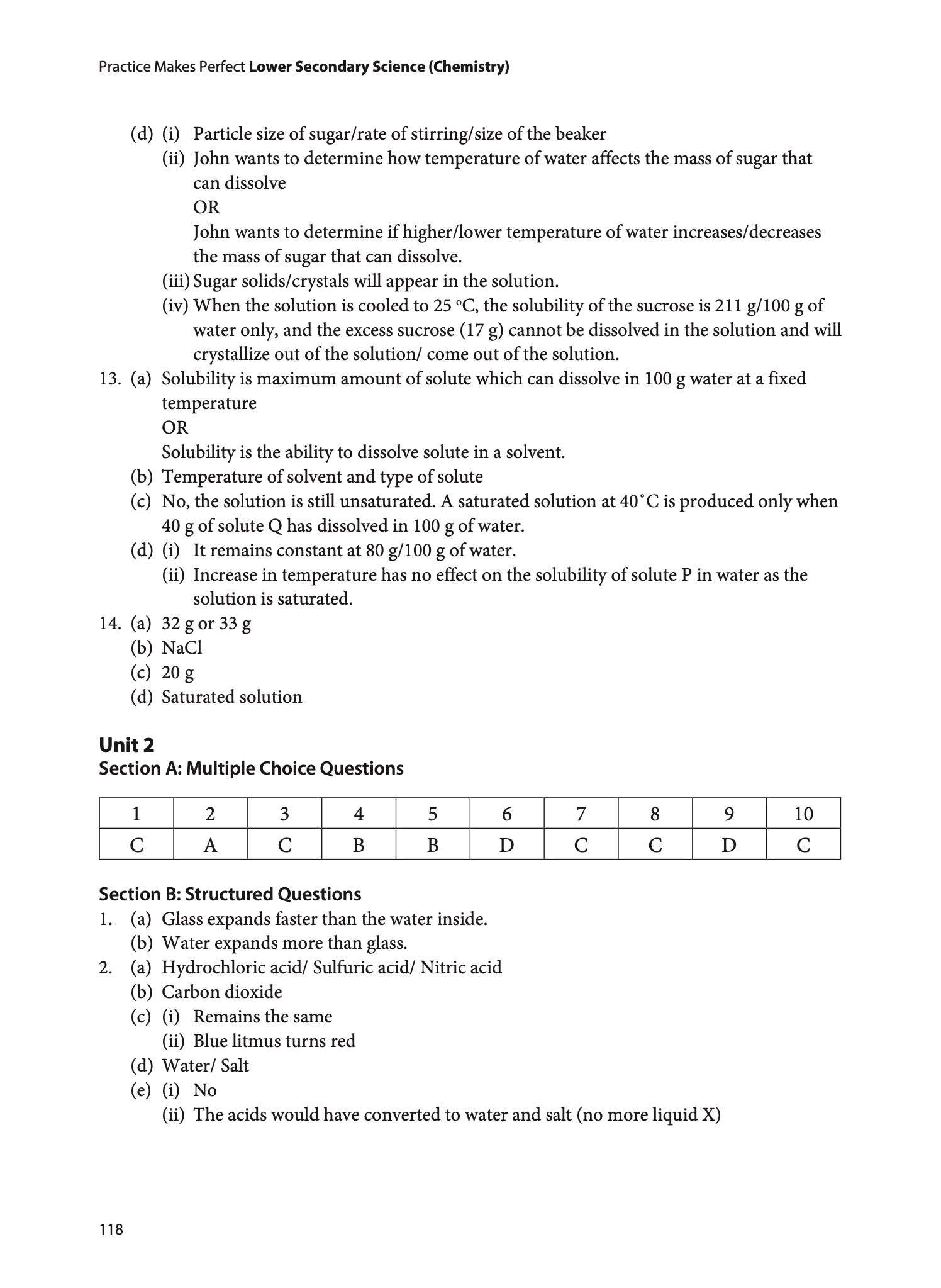 Practice Makes Perfect Lower Secondary Science Chemistry