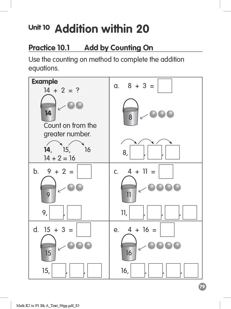 Pre-Primary Preparatory Course Mathematics K2 to P1 Book A