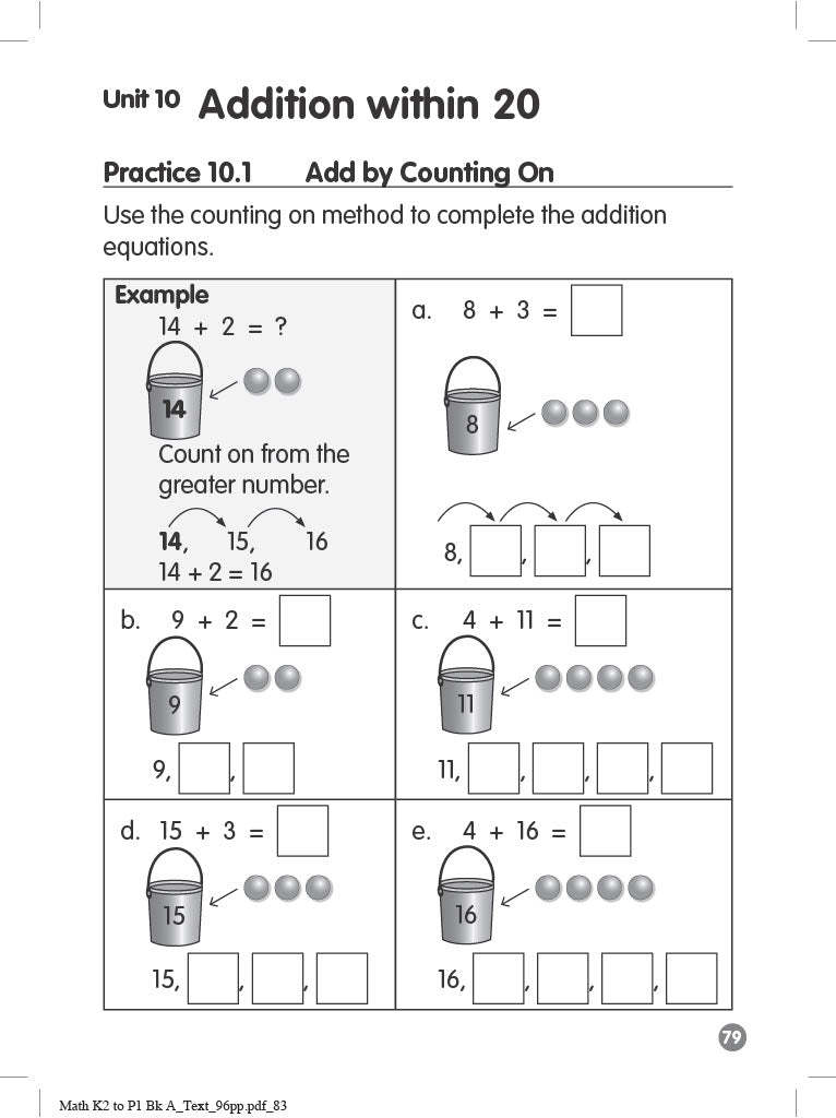 Pre-Primary Preparatory Course Mathematics K2 to P1 Book A