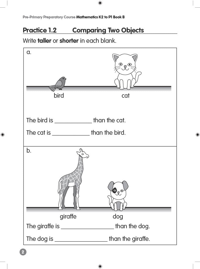 Pre-Primary Preparatory Course Mathematics K2 to P1 Book B