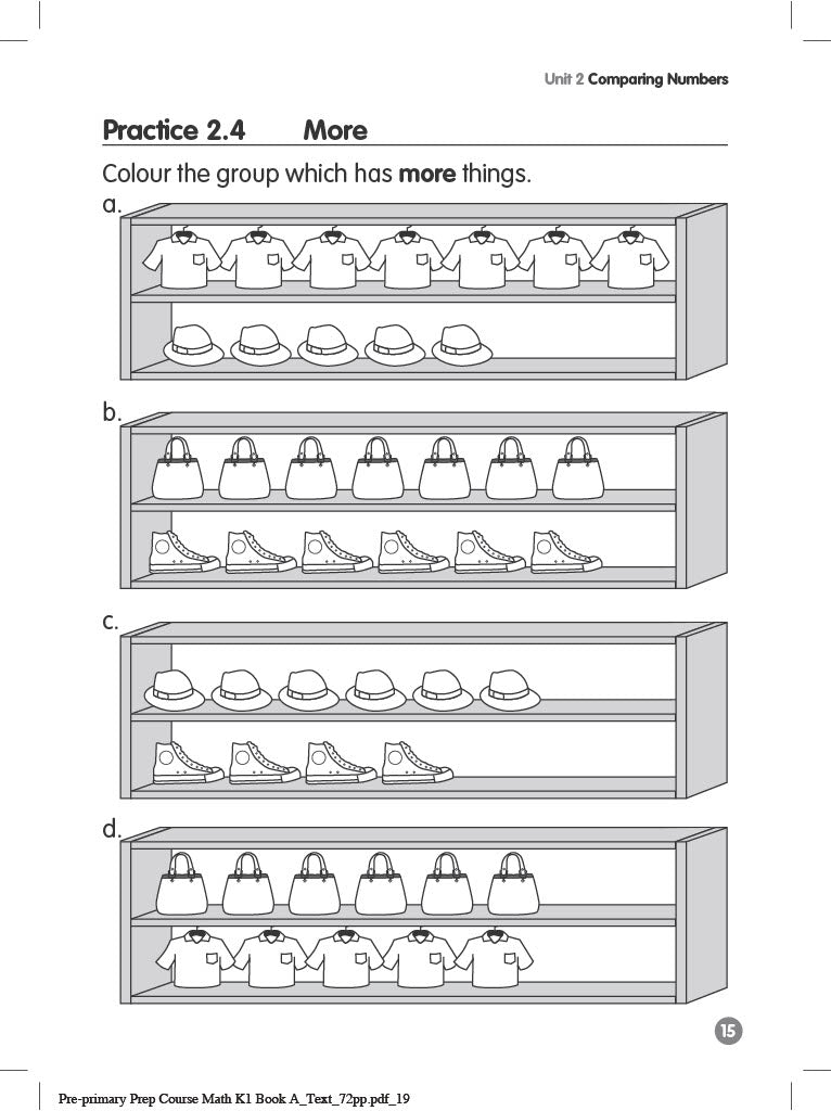 Pre-primary Preparatory Course Mathematics K1 Book A