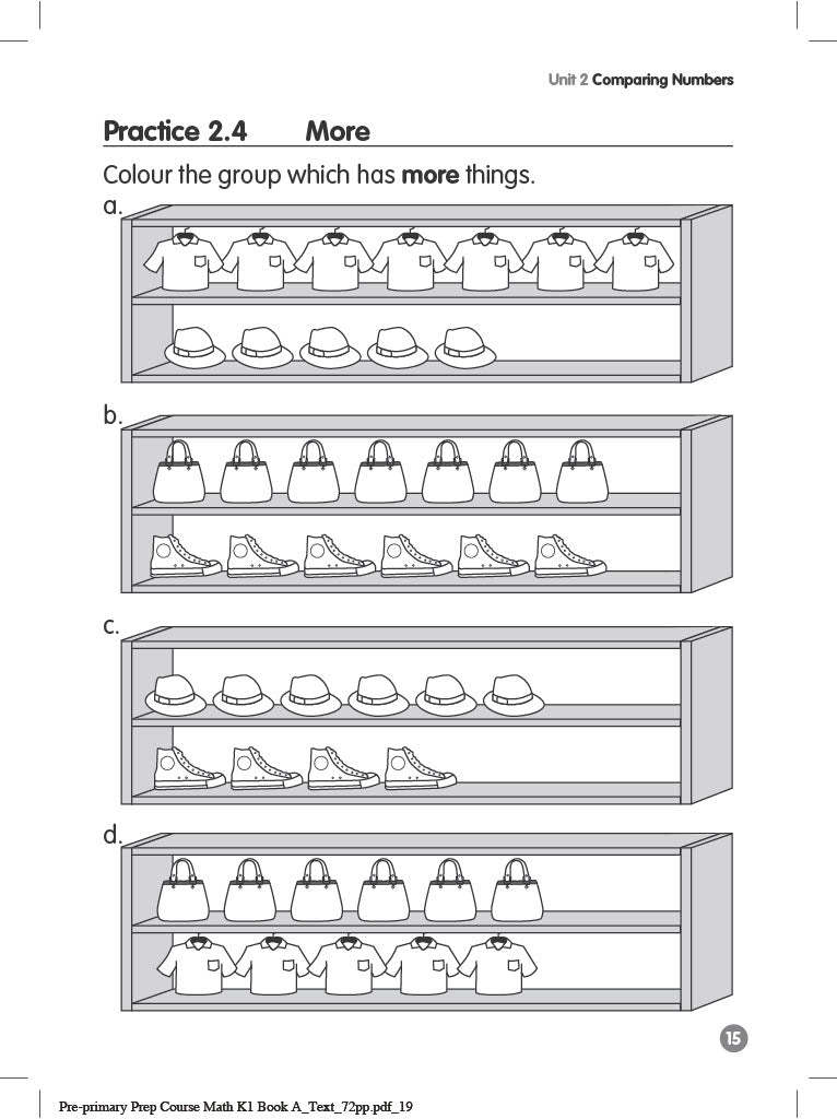 Pre-primary Preparatory Course Mathematics K1 Book A