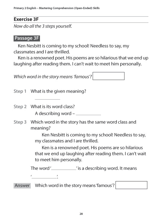 Primary 2 English: Mastering Comprehension (Open-Ended) Skills