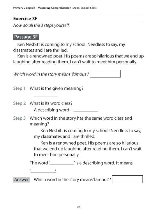 Primary 2 English: Mastering Comprehension (Open-Ended) Skills