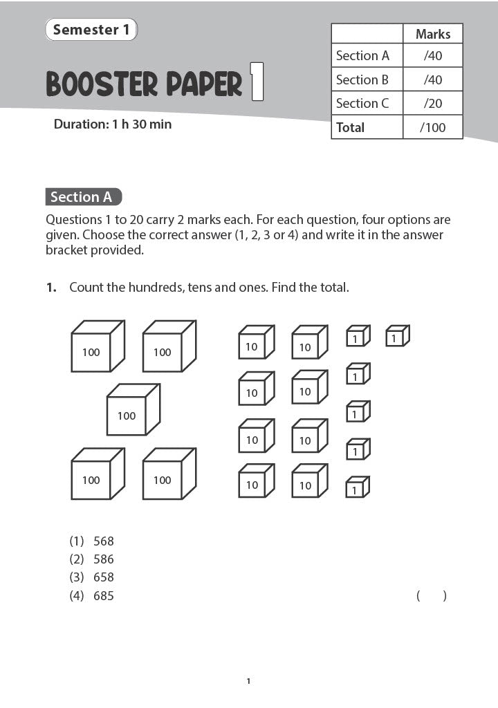 Primary 2 Mathematics Semester Booster Papers