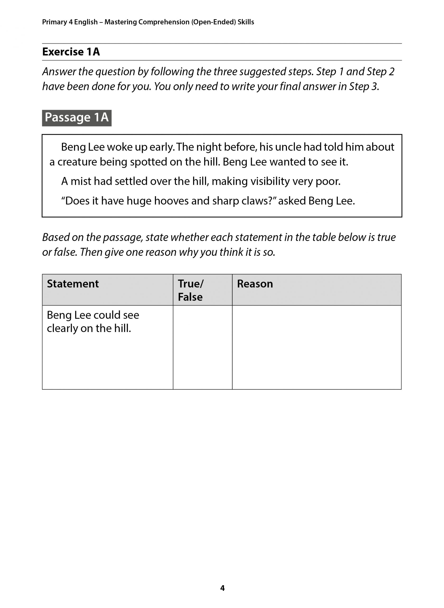 Primary 4 English: Mastering Comprehension (Open-Ended) Skills