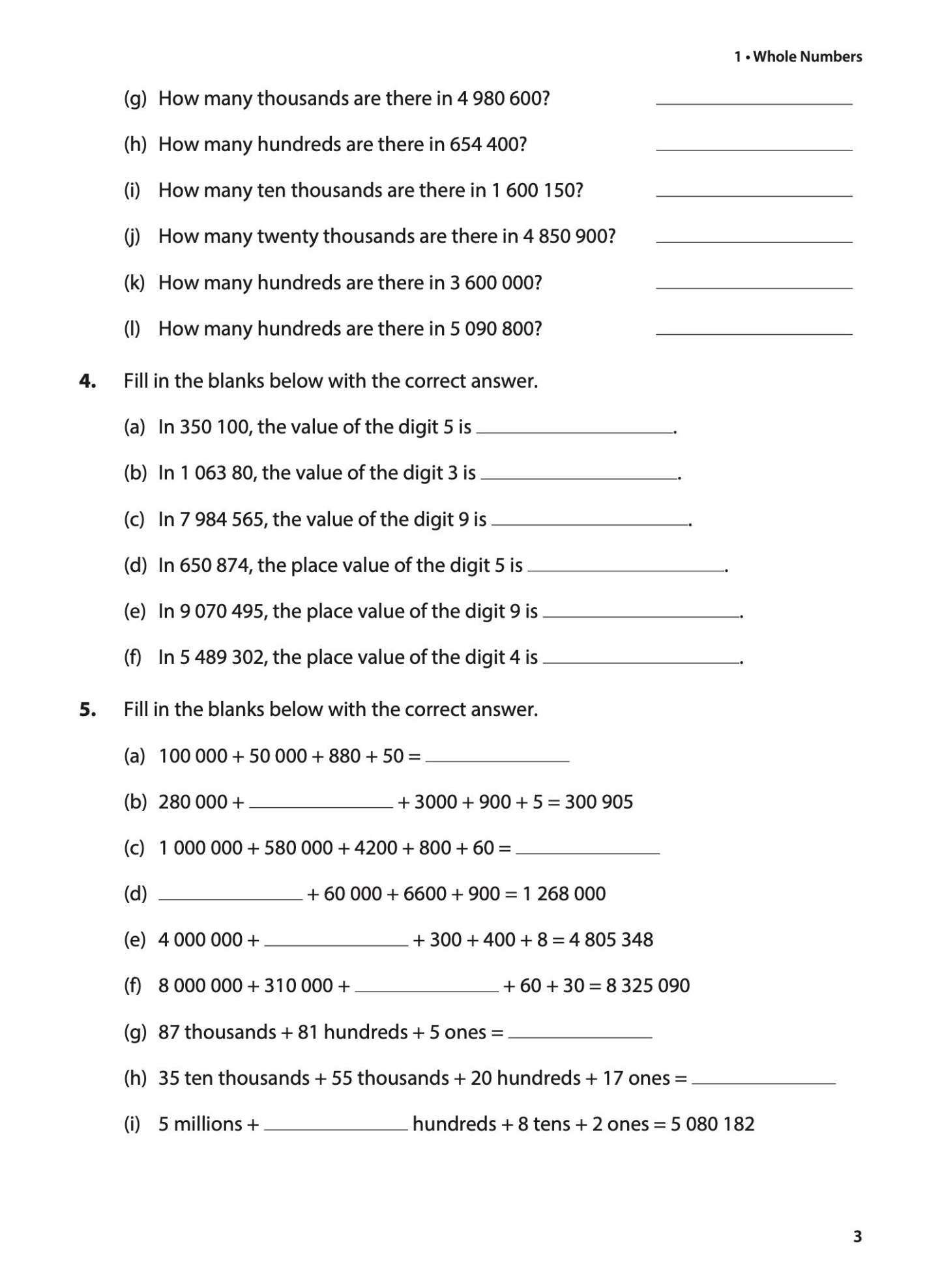Primary 5 Intensive Mathematics Practice