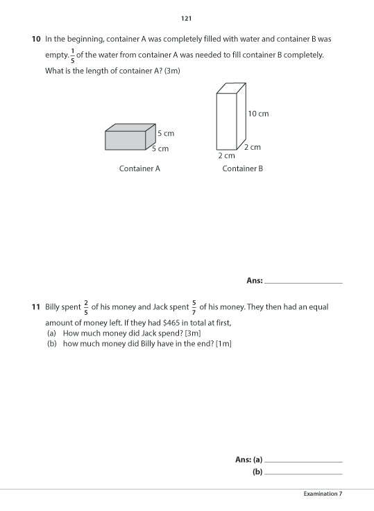 Primary 5 Mathematics Practice Papers