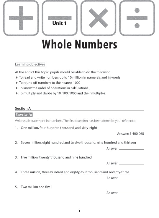 Primary 5 Mathematics Revision Exercises