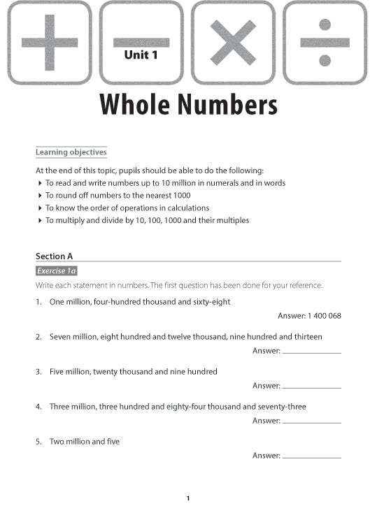 Primary 5 Mathematics Revision Exercises