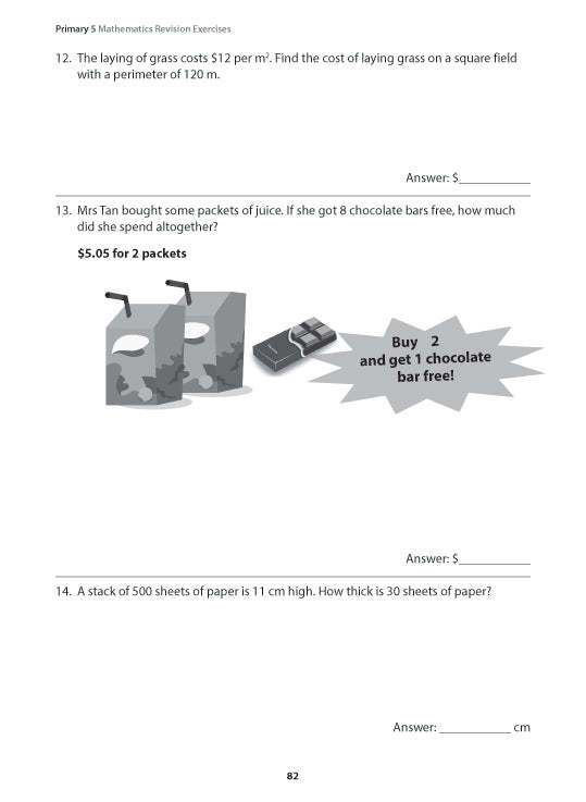Primary 5 Mathematics Revision Exercises