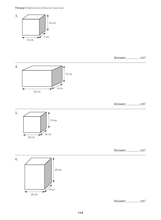 Primary 5 Mathematics Revision Exercises