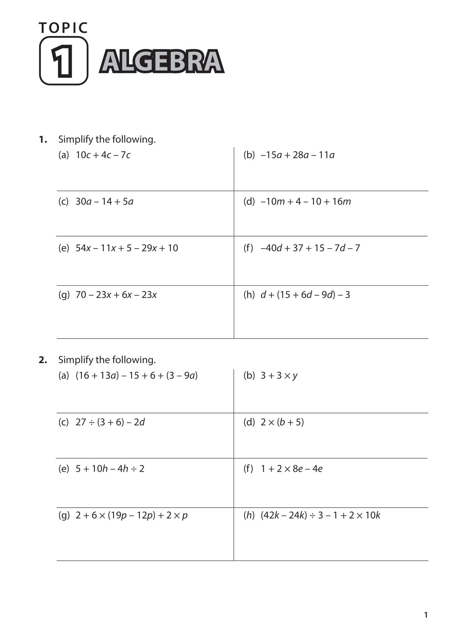 Primary 6 Intensive Mathematics Practice