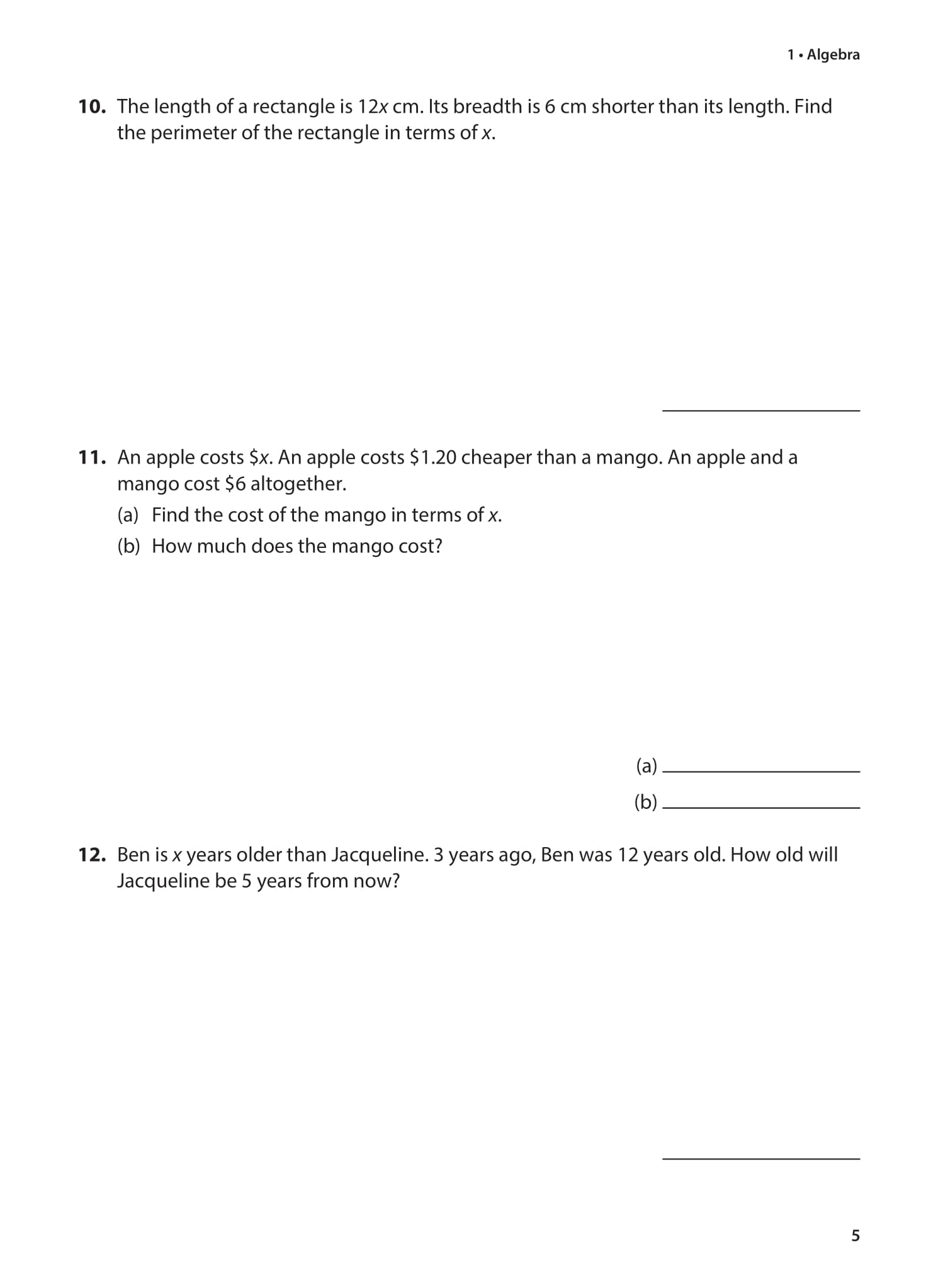 Primary 6 Intensive Mathematics Practice