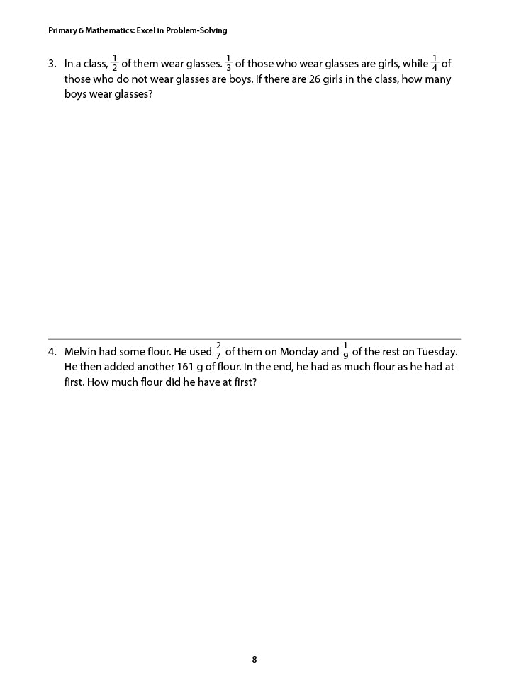 Primary 6 Mathematics Excel in Problem-Solving