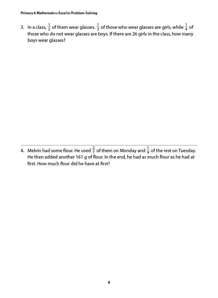 Primary 6 Mathematics Excel in Problem-Solving