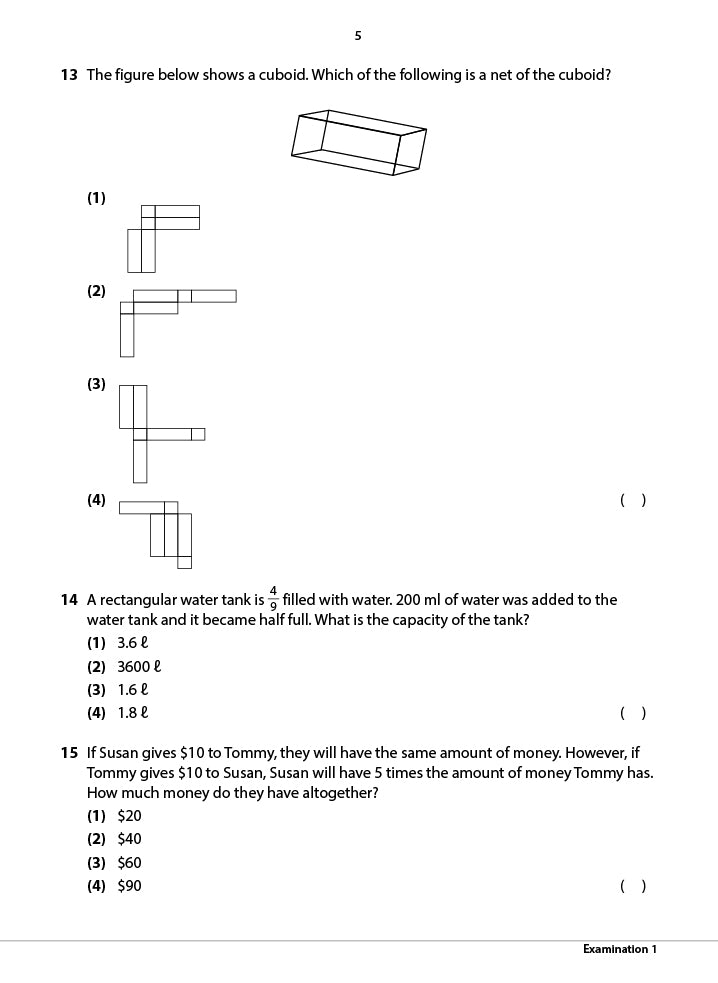 Primary 6 Mathematics Practice Papers