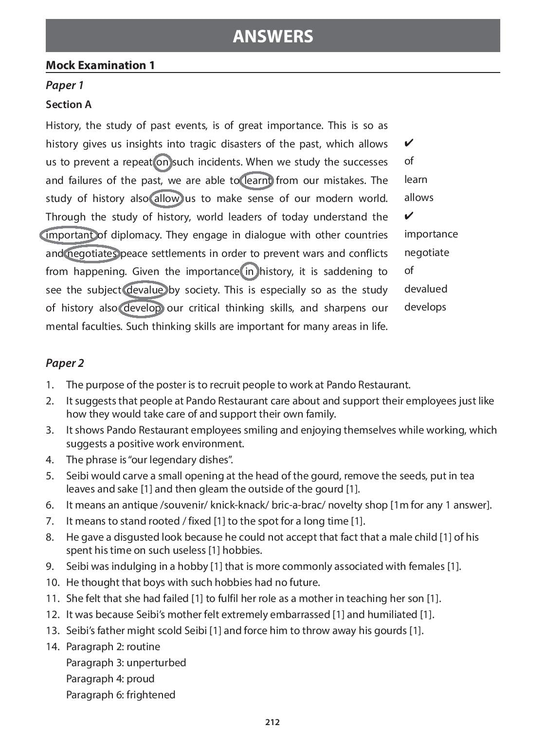 Ace Your Secondary 2 English Mock Examination Papers 1 & 2