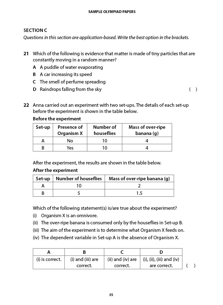 Science Olympiad Primary 3 & 4 Guide and Practice Book