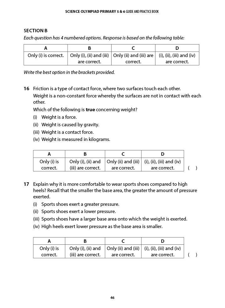Science Olympiad Primary 3 & 4 Guide and Practice Book