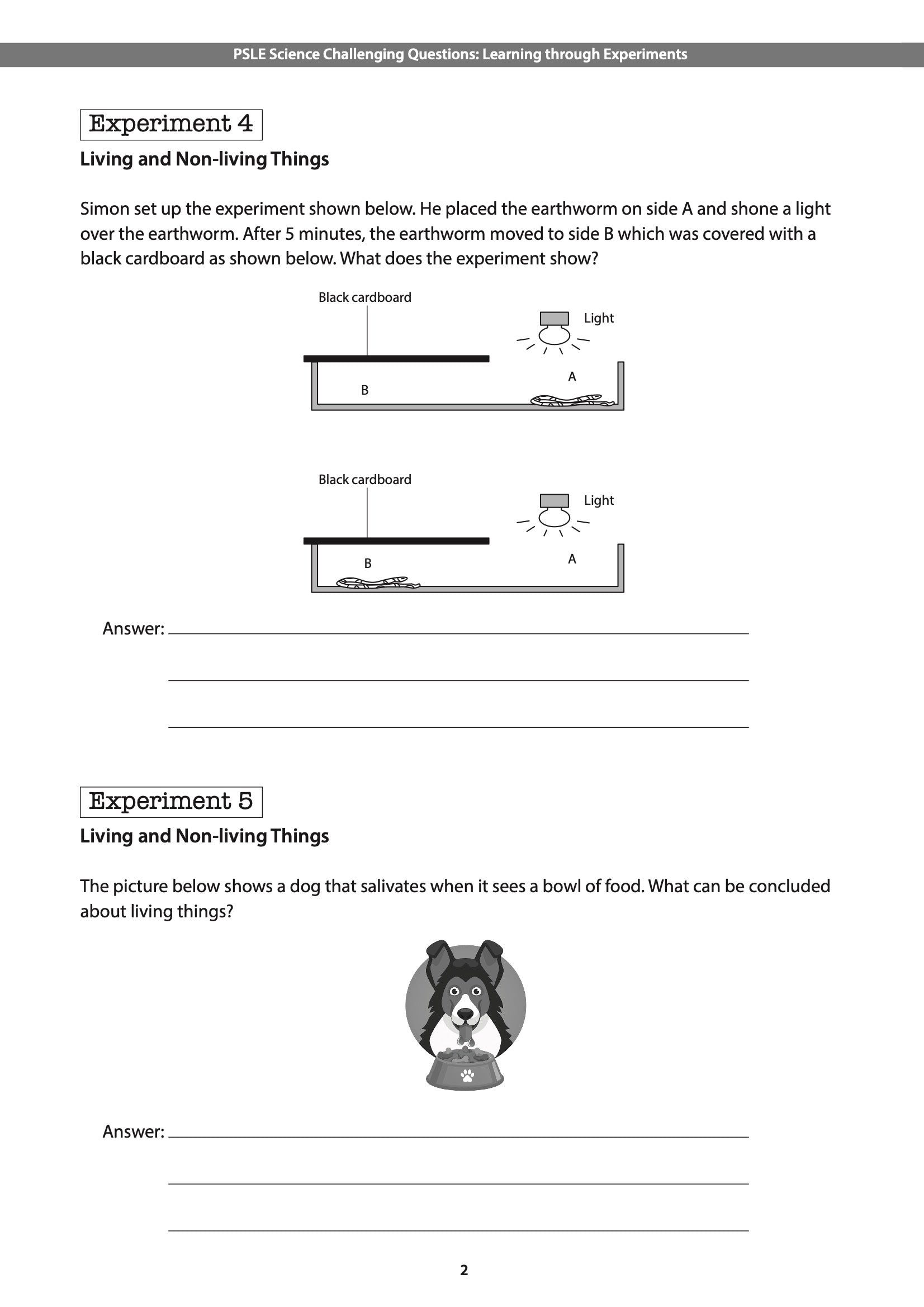 Score AL1 for Science PSLE Science Challenging Questions  Learning through Experiments