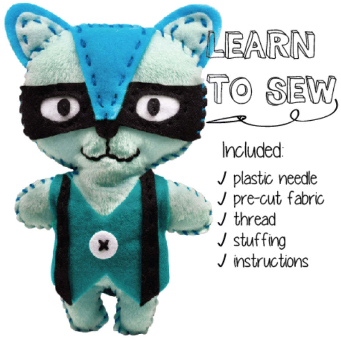 DIY Sewing Raccoon Kit