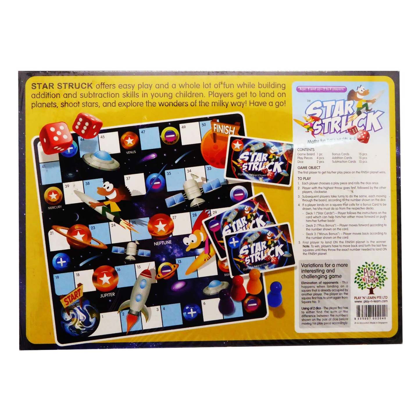 Board Game Star Struck on Addition and Subtraction