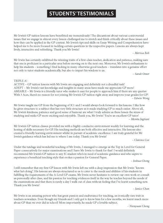 A-Level General Paper: Model Essays by Themes Volume 2