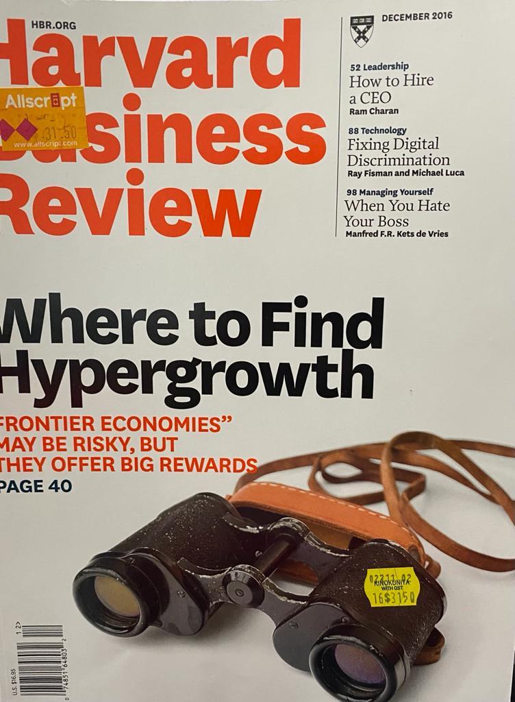 Harvard Business Review Dec 2016