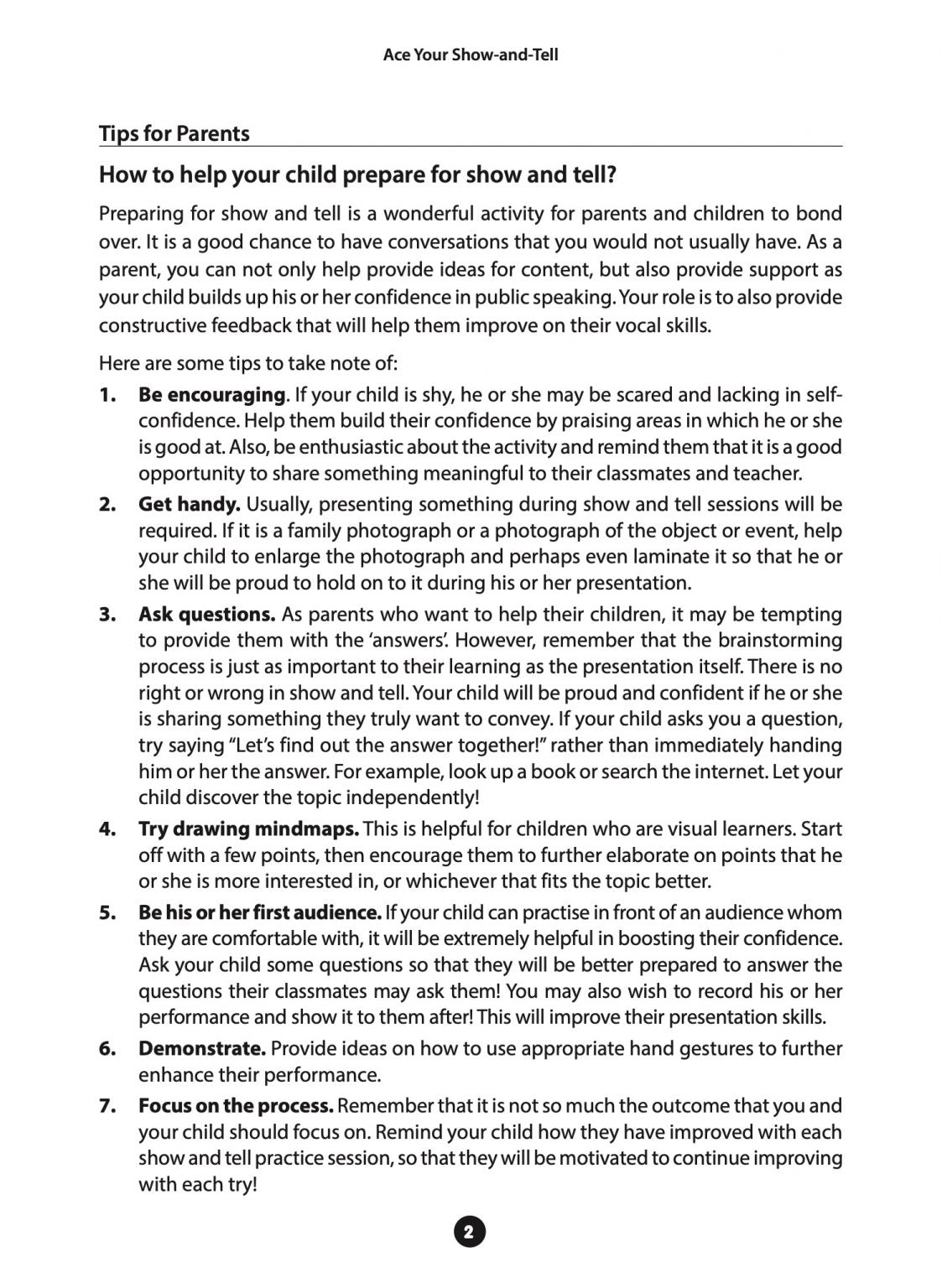 Ace Your Show-and-Tell Developing Oral Competence for Extraordinary Presentation Primary 1 & 2