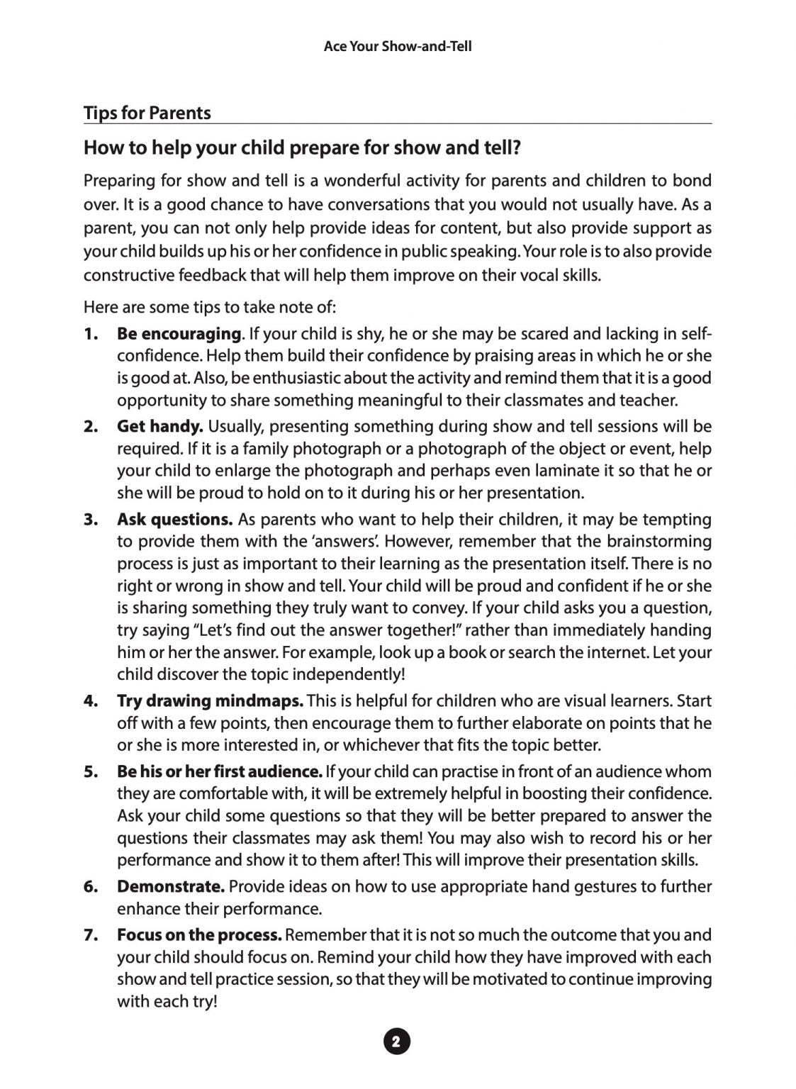 Ace Your Show-and-Tell Developing Oral Competence for Extraordinary Presentation Primary 1 & 2