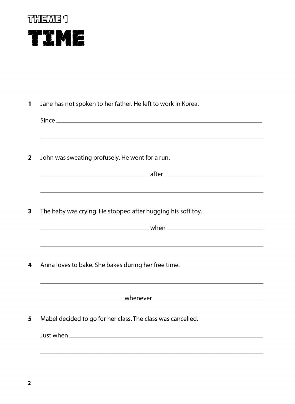Upper Primary English Intensive Practice  Synthesis and Transformation