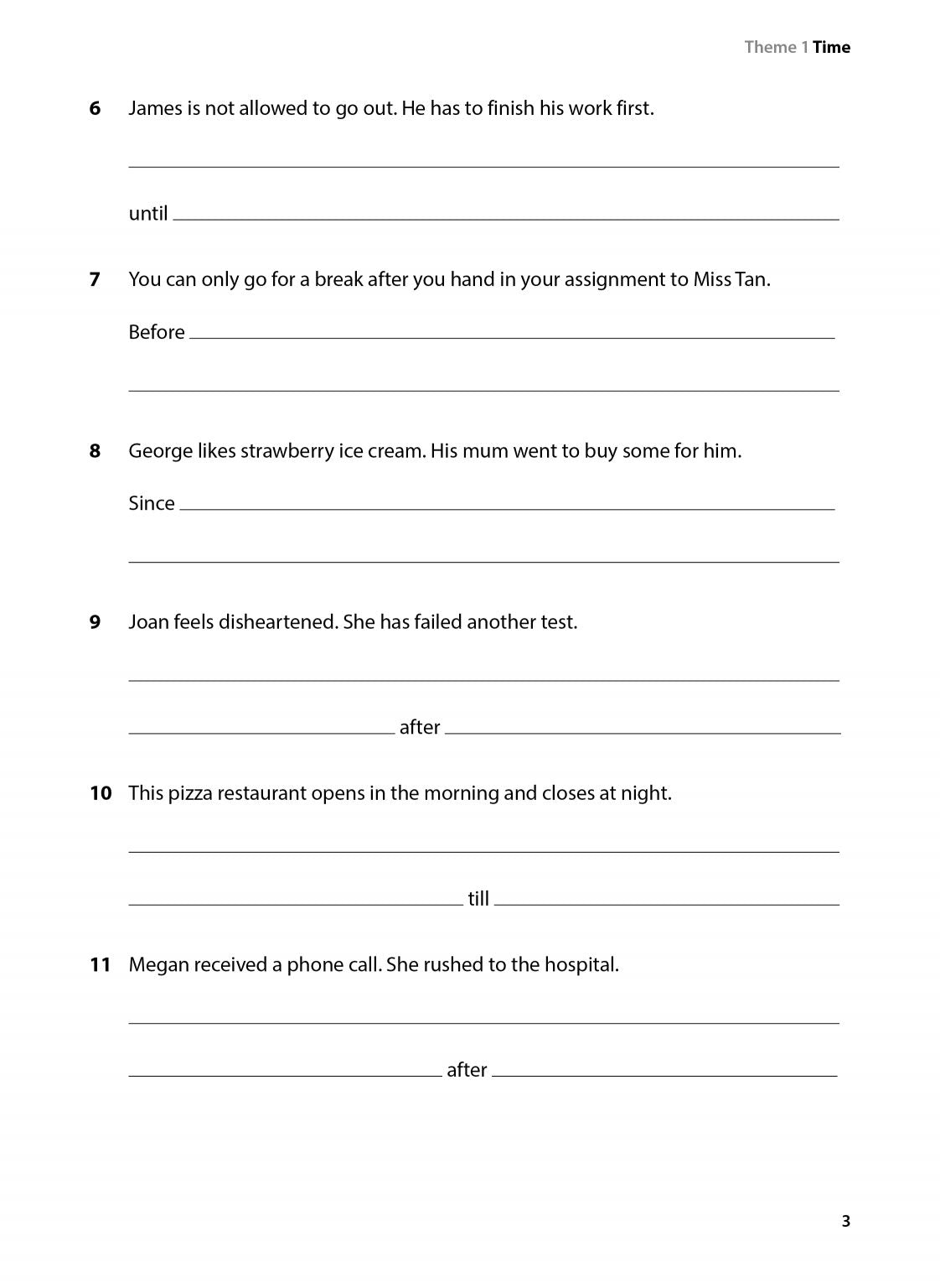 Upper Primary English Intensive Practice  Synthesis and Transformation