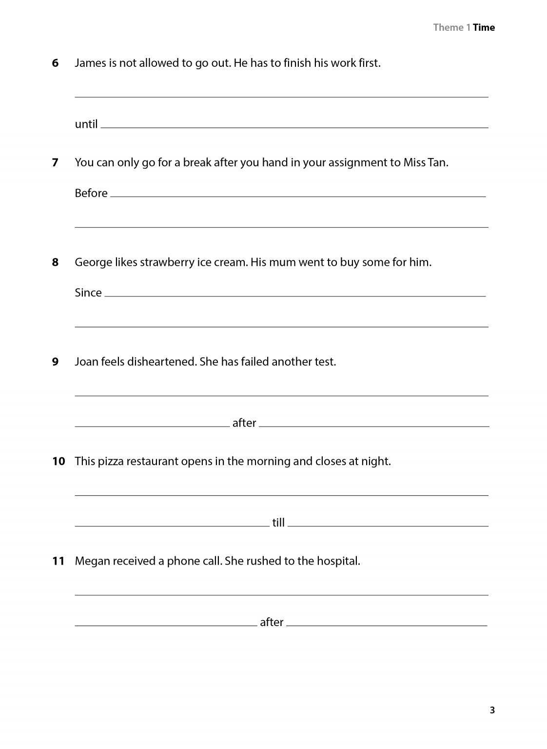 Upper Primary English Intensive Practice  Synthesis and Transformation