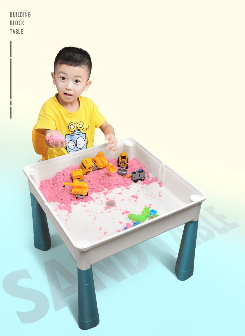 Educational Multifunction Table and Chair with Building Blocks