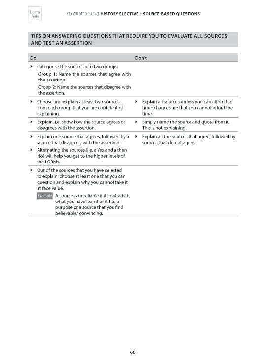 Key Guide O-Level History  Source-based Questions