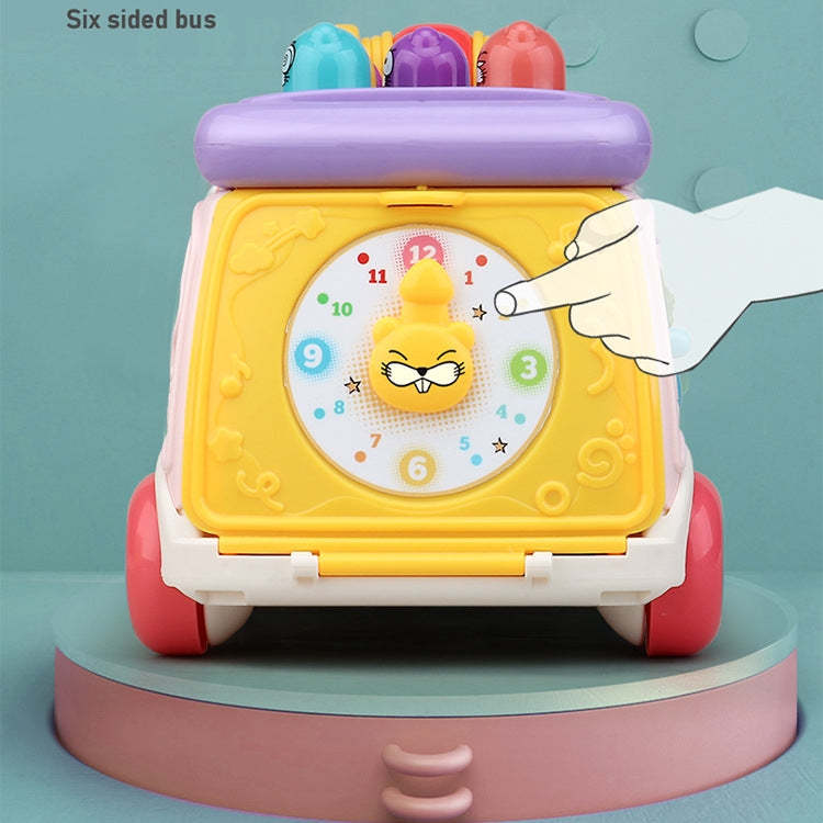 Educational and Interactive Play on Toy Bus (Greenish-blue colour)