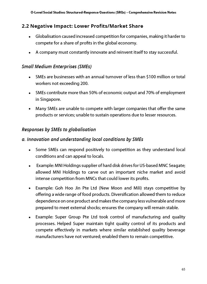 O-Level Social Studies: Structured-Response Questions (SRQs) Comprehensive Revision Notes