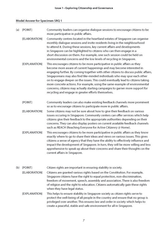 O-Level Guide: Social Studies Structured-Response Questions (SRQs) and Model Answers