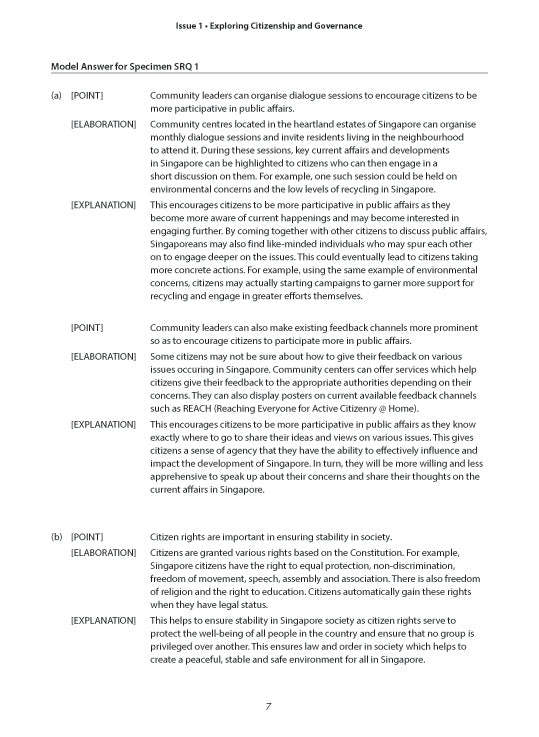 O-Level Guide: Social Studies Structured-Response Questions (SRQs) and Model Answers