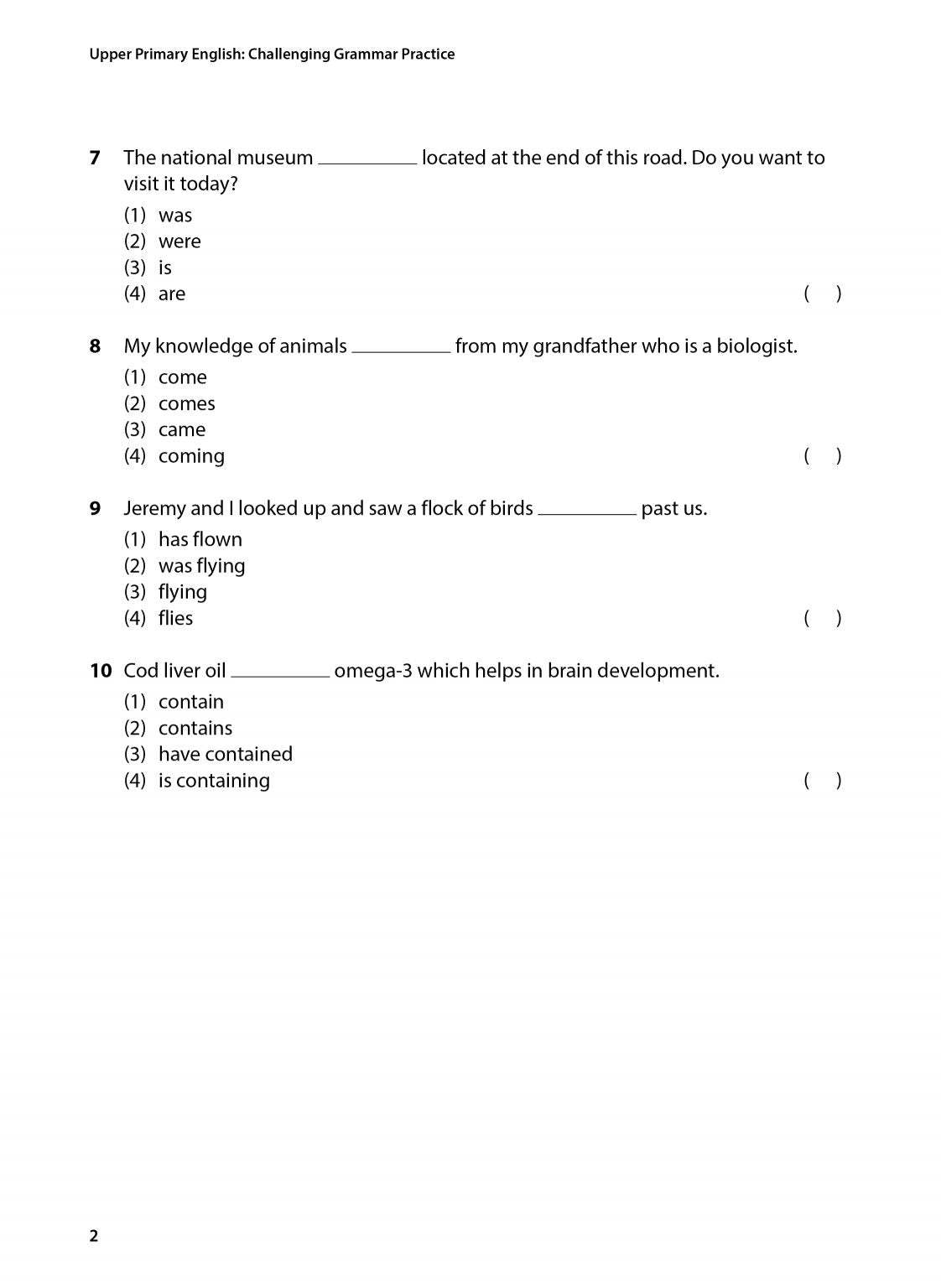 Upper Primary English Challenging Grammar Practice