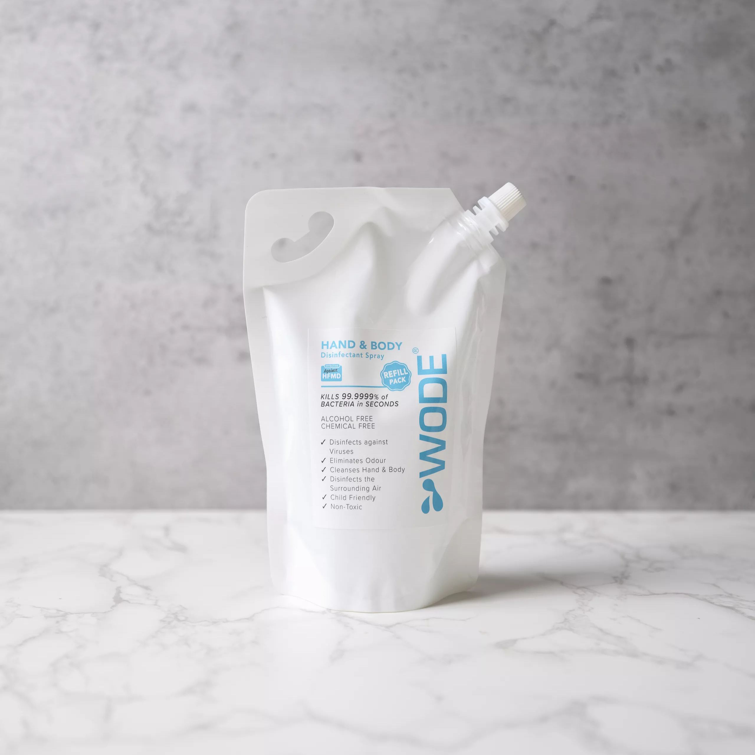 WODE Hand & Body Disinfectant Spray Refill 500ml