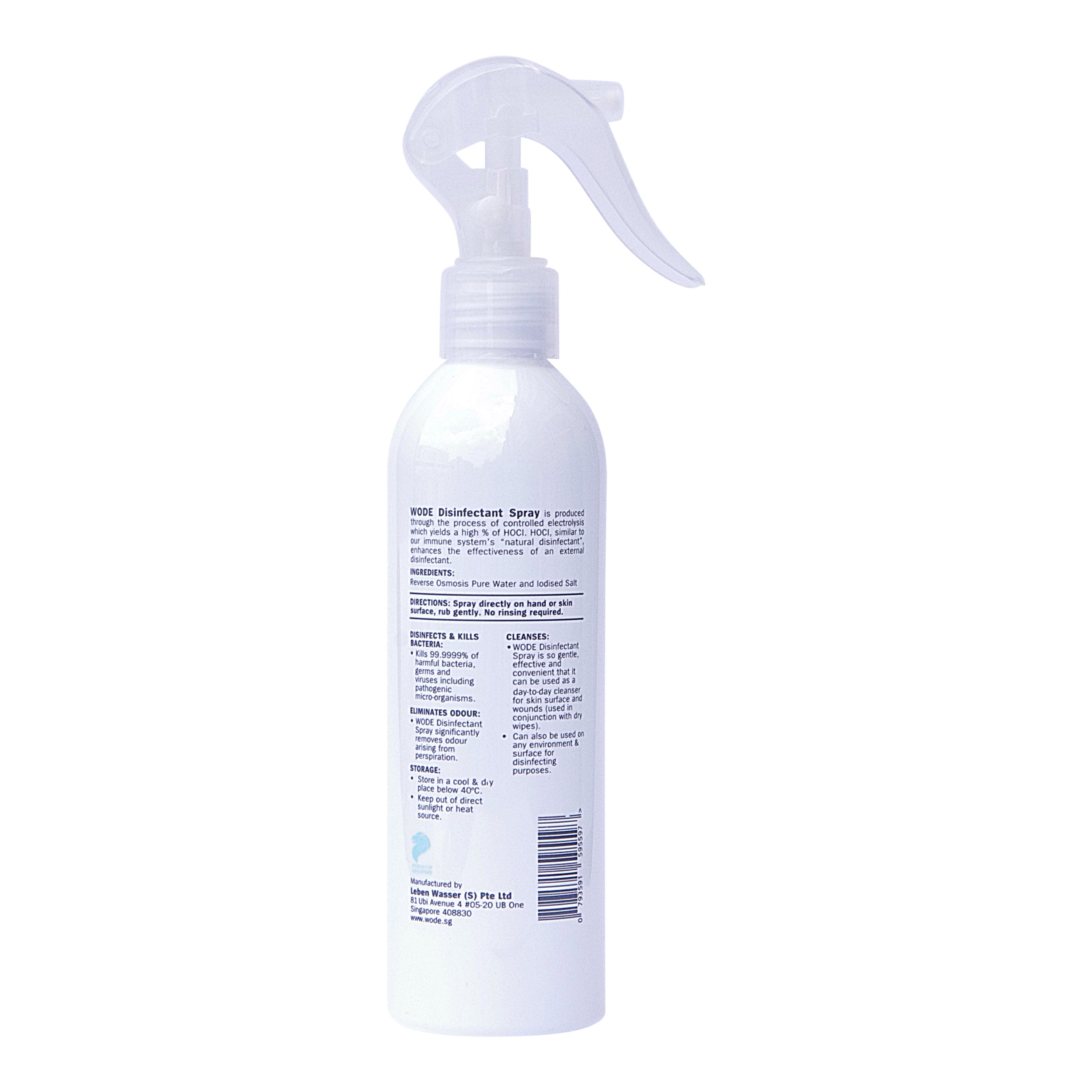 WODE Hand & Body Disinfectant Spray 250ml