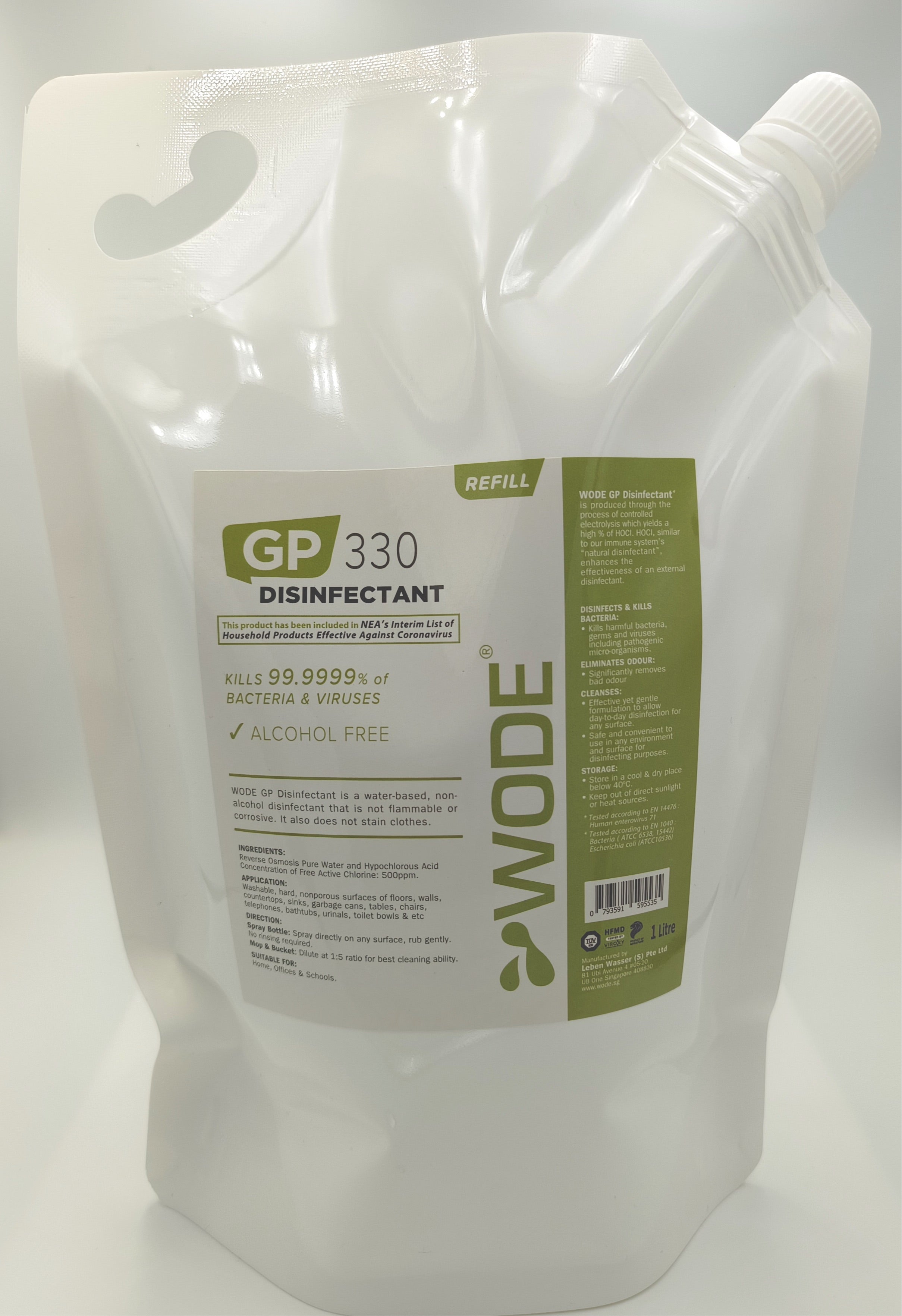 GP330 Disinfectant refill 500ml & 1000ml/1ltr