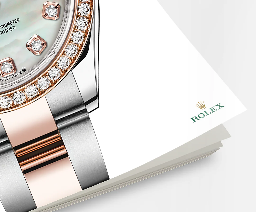 ROLEX レディ デイトジャスト オイスター 28 mm オイスタースチール＆エバーローズゴールド、ダイヤモンド