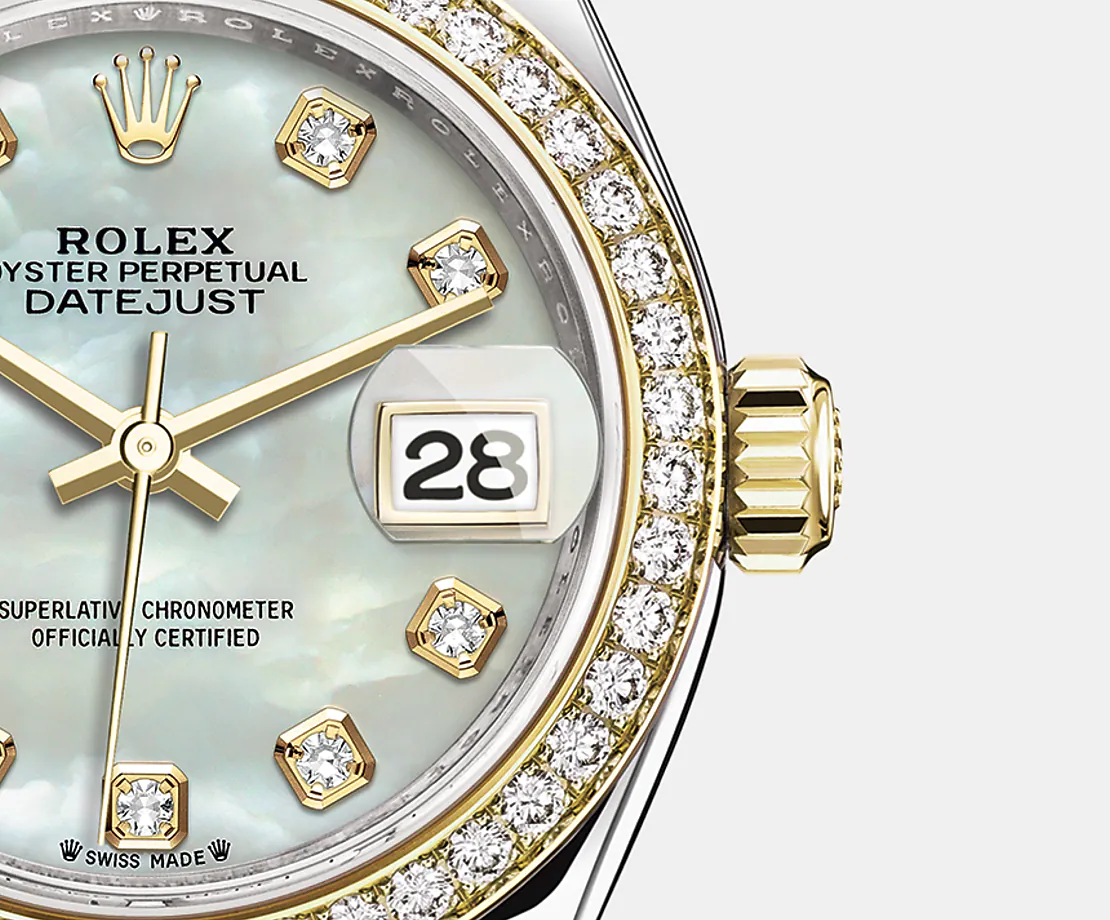 ROLEX レディ デイトジャスト オイスター 28 mm オイスタースチール＆イエローゴールド ダイヤモンド