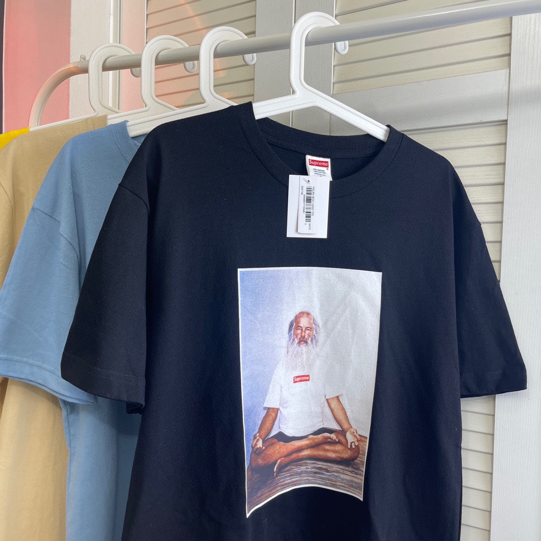 シュプリームSupreme 21FW Rick Rubin Tee 白ひげ老人写真半袖Tシャツ 人気