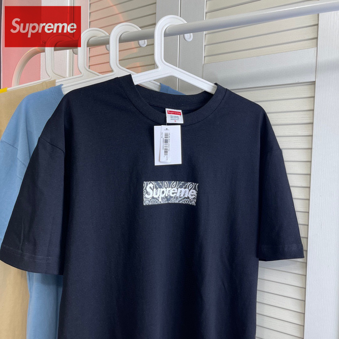 Supreme 19FW Bandana Box Logo Tee カシューフラワー限定半袖Tシャツ シュプリーム