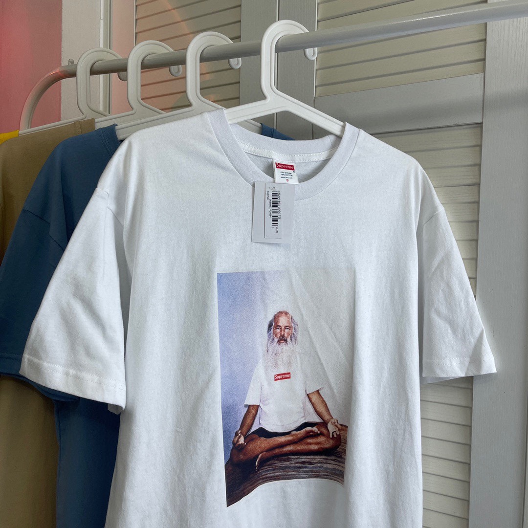 シュプリームSupreme 21FW Rick Rubin Tee 白ひげ老人写真半袖Tシャツ 人気