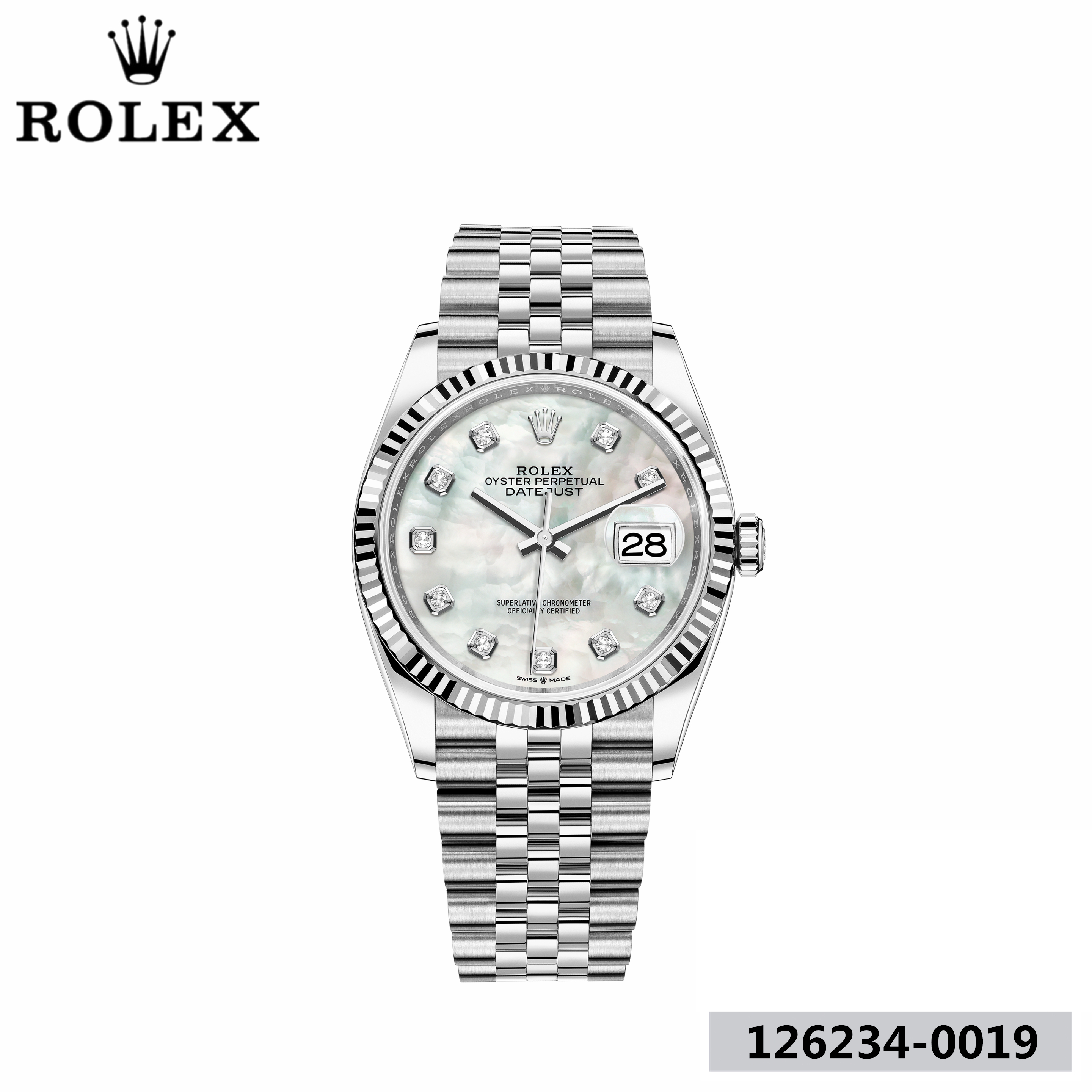 ROLEX デイトジャスト 36 オイスター 36 mm オイスタースチール＆ホワイトゴールド